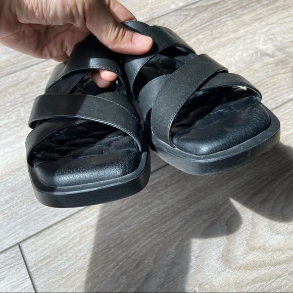 Rockport Square Toes Foam Insole Leather Slippers Sandals - Picture 6 of 14